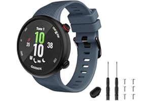 TopPerfekt Strap Compatible with Garmin Forerunner 45, Sport Silicone Wristband Arm Band Replacement Bracelet for Forerunner 45 and Swim 2