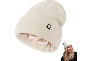 ZORVYN Berretto Invernale per Donna e Uomo, Cappello a Maglia Foderato in Raso e Seta, Morbido e Elastico, Beanie in Lana