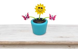 Manolyee Solar Powered Dancing Flower,Dancing Flowers Ornament for Car | Reusable Solar Powered Car Toys, Shaking Head Car Ornaments for Bedroom, Dashboard, Home