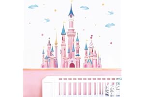 wondever Pegatinas de Pared Castillo de Hada Adhesivos Pared Decorativos Niña Vinilos Pared para Habitación Infantiles Dormitorio Salón