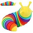 3D Printed Fidget Slug , Flexible Articulated Slug Fidget Toy, Fun Crawling Slug Autism Sensory Toys, Anxiety Relief for Kids, Adults, Birthday Gifts