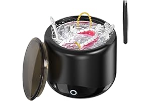 Qimic Ultrasonic Cleaner for Dentures, 42kHZRetainer Cleaner Ultrasonic,230ml Ultrasonic Jewellery Cleaner for Home or Travel Use, for Mouth Guard, Aligner, Toothbrush Head (Not for Eyeglass)