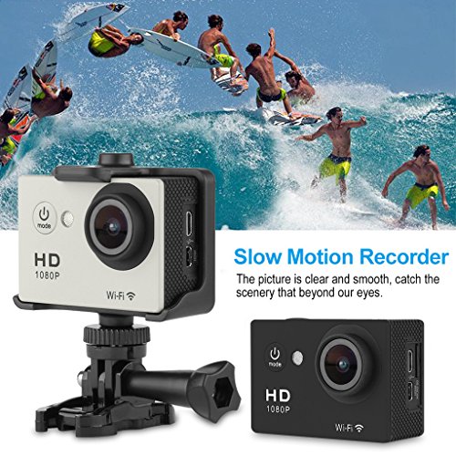 Y8-P Action Kamera sport Kamera 2.0 Zoll Helmkamera WiFi 1080P Action Camera Full HD 30M Wasserdicht Actioncam Kamera H264 12Mp Video Action DV Camcorder sport Camera schwarz - 2