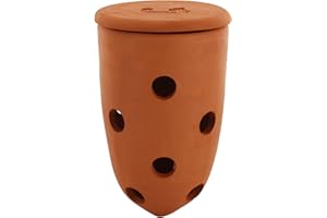 WORMacotta | Lombricomposteur 1,1L en Terre Cuite à enterrer | Transformez Votre jardinière en lombricomposteur | Compostez Vos déchets organiques, Parfait pour Nourrir Vos Plantes