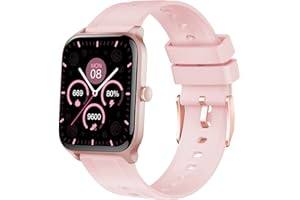ASIAMENG Smartwatch Donna Orologio Contapassi Smart Watch Fitness Sportivo Cardiofrequenzimetro da Polso Saturimetro Notifiche Whatsapp Chiamate Messaggi Android iOS Impermeabile IP68 Elegante Rosa