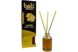Bali fragancias Ambientador Mikado LIMÓN Difusor con varillas de ratán para tu salón, comedor o cualquier estancia de tu hogar, fragancias seleccionadas, Aromaterapia, Perfumado (30 ml)