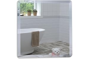 Neue Design Mood Square Bathroom Mirror Wall Mounted, Frameless Modern & Stylish Design with Contemporary Bevelled Edges (40cm x 40cm)