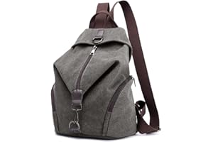 PADGENE Toile Sac à Dos pour Femmes, Sac de Voyage Grande Capacité Casual Vintage Sac à Dos Femme Casual Sac pour Vacances Voyage Randonnée Camping