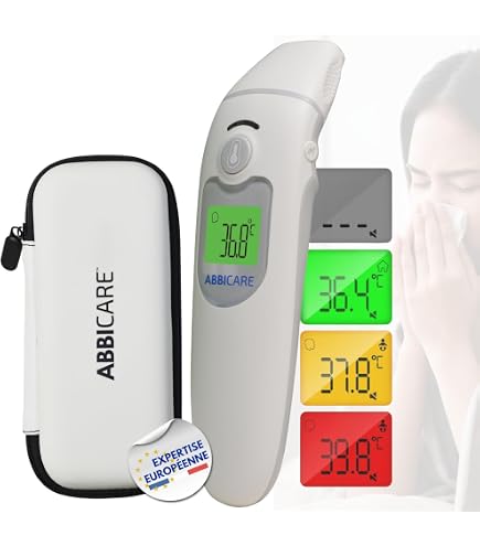Thermomètre Frontal/Auriculaire DigiDual - Sans Contact, Mémoire