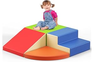 MINENICE Kinder Schaumstoffbausteine, große Schaumstoffbausteine, Indoor-Kletterblöcke, Kinderklettergerüste (Mehrfarbig-4pcs)