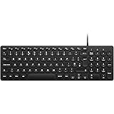 Perixx PERIBOARD-333B Wired Backlit USB Keyboard- X Type Scissor Keys - Compact