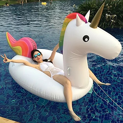 DOMIRE Giant Inflatable Unicorn Pool Floats 108