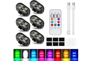 UPXSXT Lumières Stroboscopiques pour Drone, 8 Couleurs, étanches, Anti-Collision, avec télécommande, Stroboscope pour Drone, Chargement USB, pour Drone, Camion, Moto, vélo