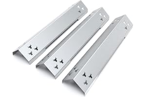 tuning-art GA04 Gasgrill Brennerabdeckung Edelstahl kompatibel mit Burnhard Fred/Big Fred Deluxe | Brennerschutz | Komplettset | Rostfrei | 100% Passgenau | Bullenmotiv, Farbe:3er Set Matt