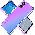 KOARWVC Case for Tecno Camon 19/19 Pro 4G/5G Case, CI7n CI6n CI8 CI8n Case Clear Case Gradient Slim Anti Scratch TPU Shockproof Protective Phone Cover for Tecno Camon 19 Purple/Blue