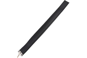 Yibuy 59.5x4.2cm Black Leather 120 Accordion Bass Left Hand Strap w/Hardware