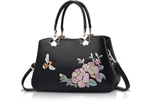 NICOLE & DORIS NICOLE&DORIS Women Top Handle Handbags Retro Crossbody Bag Ladies Fashion Shoulder Bag Purse Tote Embroidery