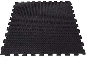 KARAT Tapis d'Écurie en Caoutchouc neuf vulcanisé, Revêtement de Sol Puzzle Antidérapant pour Stalles et Logement des Animaux, Confort Isolation Résistant, sans substances nocives | 20 mm | 100x100 cm