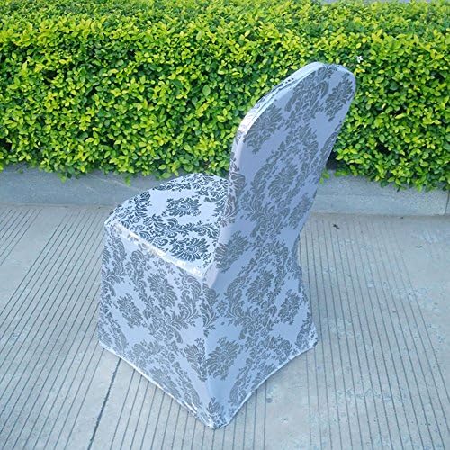 PPT Long Stretch Spandex Dining Chair Cover Super Fit Banquet Chair Seat Slipcovers For Hotel And Wedding Ceremony,Removable &amp; Washable,B