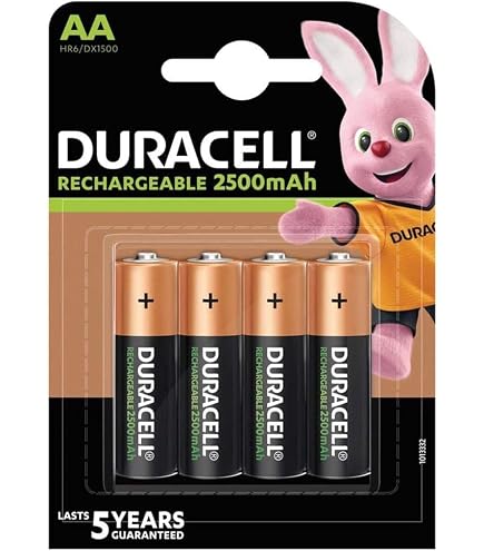 Duracell Stay Charged NiMH Batterien AA – 1,2V, 2000mAh, 4 Stück Vorgeladen