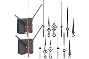 St. Leonhard Uhrenzeiger: 2er-Set Funk-Uhrwerke mit je 3 Zeigersets für selbstgestaltete Uhren (Funkuhrwerk leise, Uhrwerk für Wand-Funkuhr, Funkwanduhr)