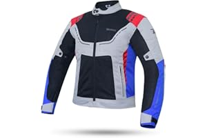 DEGEND BREEZE | Veste de Moto d'Été pour Hommes | Veste Moto Imperméable avec Protection des épaules et des coudes - Veste Coupe Vent et Légère - Homologué CE - Accessoires de Moto