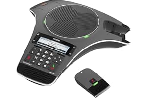 ALCATEL Conference IP1550 - Système de conférence SIP de Haute qualité Audio - 2 micros DECT détachables - Appels SIP & Bluetooth - Mains Libres Full-Duplex - 3 comptes SIP - PoE