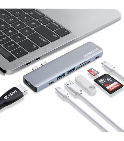 ZanBix USB C Hub,8 IN 2 USB Adapter for MacBook Pro Air,Thunderbolt 4 Dock 100W PD, 40Gbps, 4K HDMI, USB C 3.0, 3 USB A 3.0, SD/TF Card Reader, Compatible with MacBook