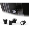 Heinmo For Cooper F/R series Car Tire Wheel Stem Air Valve Cap Dust Cover-tire valve stem caps Union Jack 4 Pcs (BK-Gray rice)