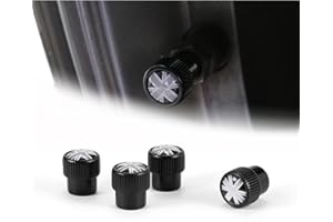 Heinmo Für Mini Cooper F/R serie Auto Reifen Rad Vorbau Luftventilkappe Staubschutz reifen ventilschaftkappen Union Jack 4 Stücke (BK Gray)