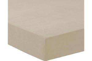 ‎TRAUMSCHLAF TRAUMSCHLAF Frottee Spannbettlaken Stretch – Weiches, dichtes 180 g/qm Spannbetttuch mit Rundumgummi – ideal für Matratzen bis 30 cm – 90x200-100x200 cm, Taupe