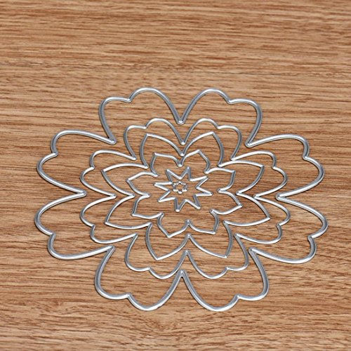 VENMO Blume Herz Metall Schneiden stirbt Schablonen DIY Scrapbooking Prägepapier Karten Album Tagebuch Schablone (A) - 2