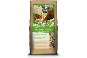 MÜHLDORFER MY LITTLE FARM My Little Farm Lebensfreude - Cibo per polli biologico, 2 kg, mix di cereali integrali con erbe preziose per una cura ottimale e un mantenimento sano di galline ovaiole e altri pollame