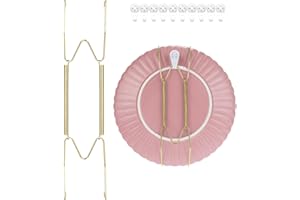 EEEKit 10 Sztuk Niewidocznych Wieszaków na Talerze, 10-Calowe Ścienne Wieszaki, Druciane Uchwyty na Talerze z Hakiem do Ekspozycji