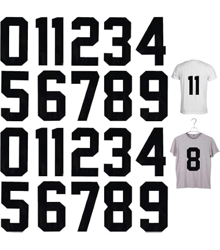 5 Feuilles Lettres Et Chiffres à Repasser Blanc - Transfert Thermique Pour Vêtements, Maillots Football, Personnalisation Textile