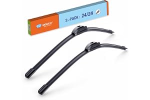WOWIPER OEM 24"24" U/J-Hook Automotive Replacement Windshield Wiper Blades for My Car Superior All-Season Front Windshield Wiper Blade(Set of 2)