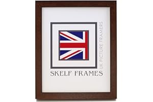 Skelf Frames 10.75 x 9 Inches Picture Photo Frame in Phoenix Brown Solid Wood with Glass Hand made in Yorkshire (Multiple Sizes)