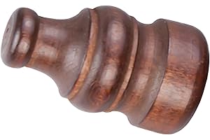 IANPAV Wooden finials 28mm Classic, 2Pc, Mahogany,