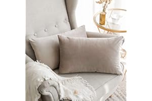 MIULEE 2er Set SAMT Kissenbezug Kissenhülle Dekorative Dekokissen Sofakissen Lendenkissen Wurfkissenbezug mit Verstecktem Reißverschluss Sofa Schlafzimmer Auto 12x 20 Inch 30 x 50 cm Heart Wood