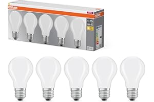 OSRAM Lampe LED Filament Base A100 forme d'ampoule 11W 827, 2700K blanc chaud, E27, dépolie, 1521 lm, lumière instantanée 100%