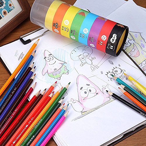 Bontec 48 Farben Buntstifte Berufsqualitäts Buntstifte Aquarellstifte Farbstift Bleistift Zeichenstift für Kinder/ Anfänger/ Künstler - 6