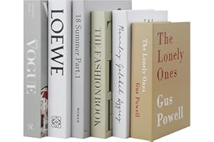 HENGBIRD 6 Stück Dekorative Bücher für Heimdekor Mode Dekoratives Buch Kreativer englischer Brief Druck Fake Book Simulation Aufbewahrung sbuch für Wohnkultur Bücherregal Display Regale Couchtisch