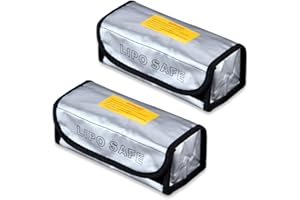 Nuluxi Lipo Battery Safe Bag Fireproof RC Lipo Battery Safety Bag Lipo Battery Guard Storage Pouch Battery Accessories Suitable for Batteries Safety Charging, Traveling, Transportation & Storage-2 Pcs