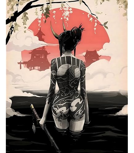 Tapisserie Murale Grue Guerrière Japonaise - 180x230 Cm - Décor Bohème Maison