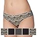 Debenhams Womens Pack Of Five Black Lace Print Bikini Briefs 10