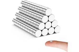 KOBOKO 100 Sztuk Magnesów Neodymowych 3 × 2 mm - Małe, Mocne Mini Magnesy Do Tablic Suchościeralnych, Korkowych, Taśm Magnetycznych i Innych