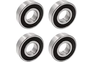 Flewdart 4pcs roulement a bille 6204-2RS 20 x 47 x 14mm Chrome, roulements à billes 6204 2RS Double Blindé Acier Carbone (6204-2RS 4ps)