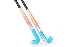 Kookaburra Hat Strike Junior Hockey Stick Palo, Juventud Unisex, Naranja/Azul, 35" Light