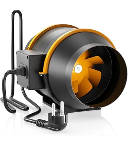 HG Power Afvoerventilator 150mm Stil 525m³/h met Terugloopklep Krachtige Metalen Wandventilator met EU-stekker voor Keuken, Badkamer, Garage, Kelder, Zwart HG Power Afvoerventilator 150mm Stil 525m³/h met Terugloopklep Krachtige Metalen Wandventilator met EU-stekker voor Keuken, Badkamer, Garage, Kelder, Zwart