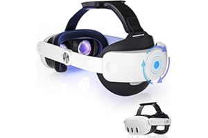 CloudValley Head Strap Compatible with Meta Quest 3, Adjustable Elite Strape Replacement Accessories with [One Click Stretch & Retract], Enhanced Support Comfort in VR Mixed Reality 2023 Gray